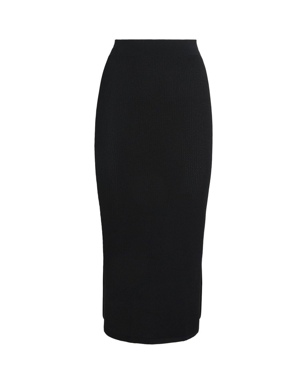 Wolford Black Wool-Blend Seamless Midi Skirt