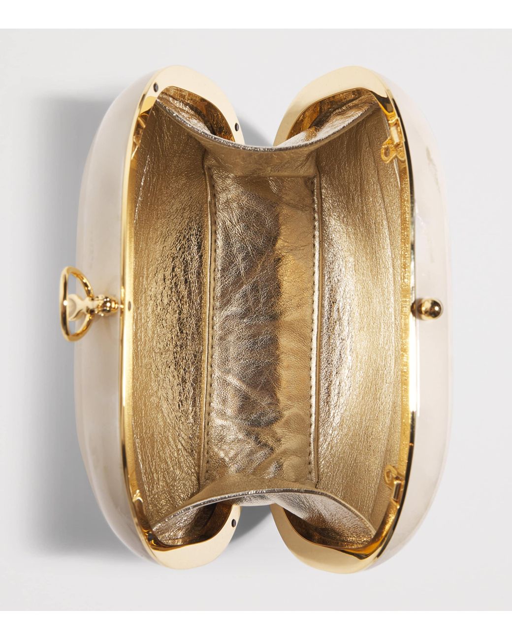 Jeffrey Levinson Natural Oval Elina Clutch Bag
