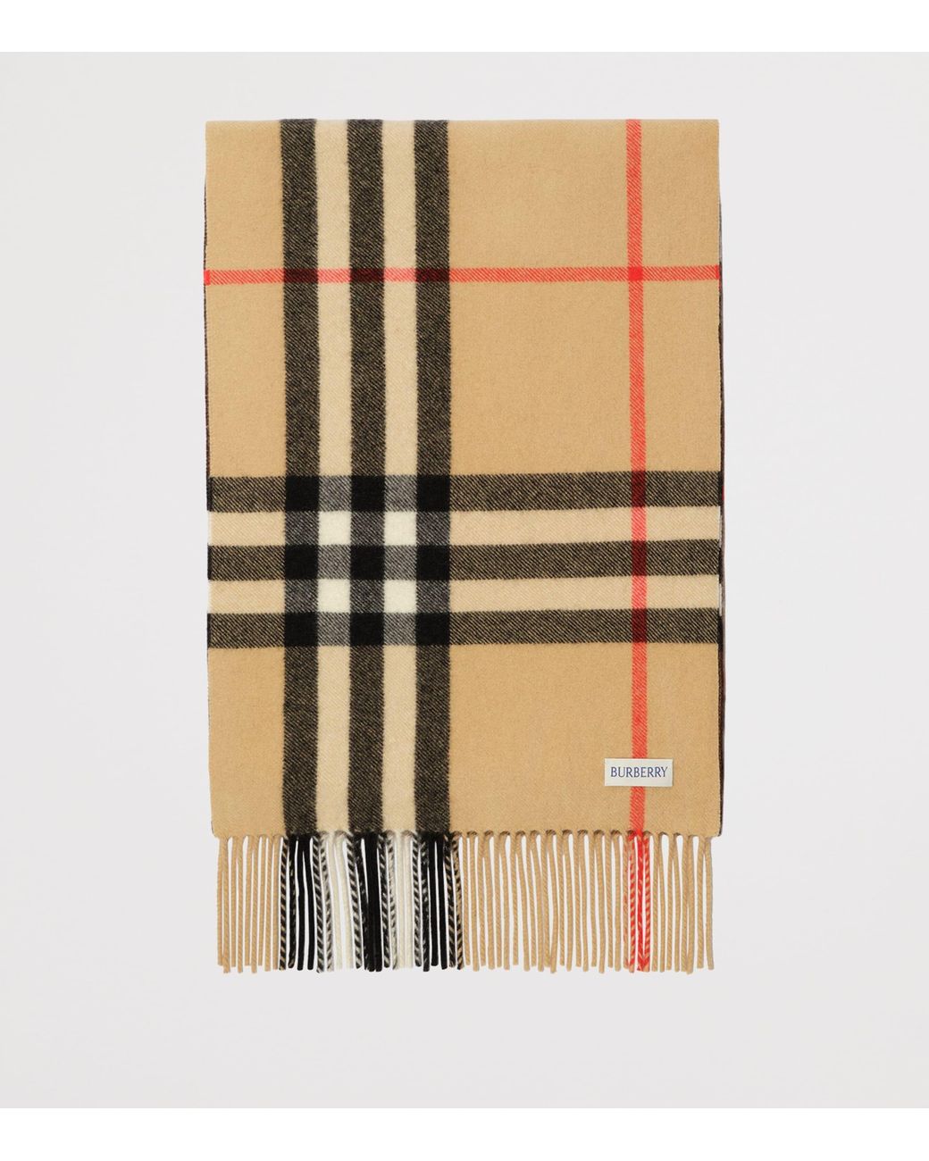 Burberry Natural Cashmere Gradient Check Scarf