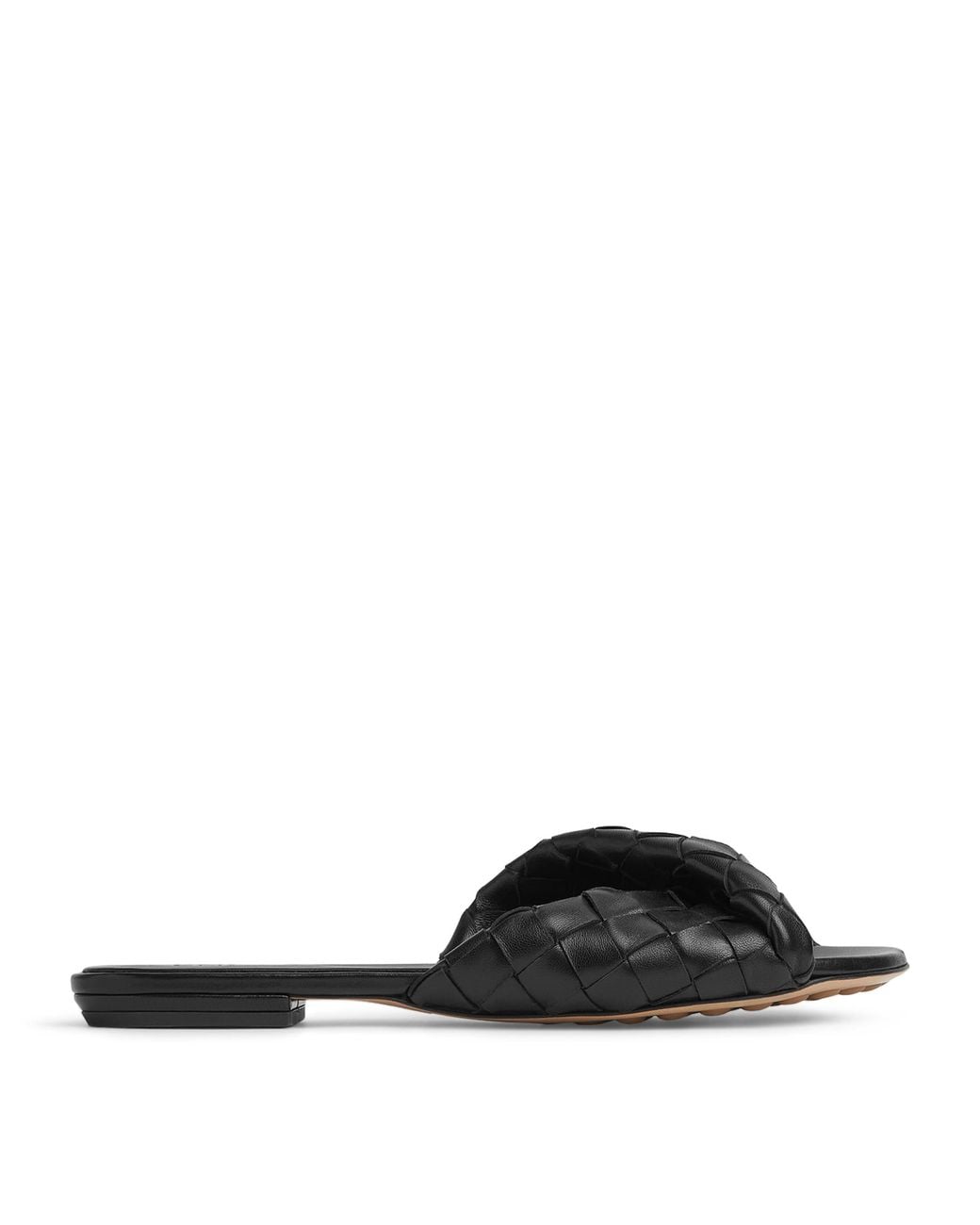 Bottega Veneta Black Lambskin Intrecciato Blink Mules