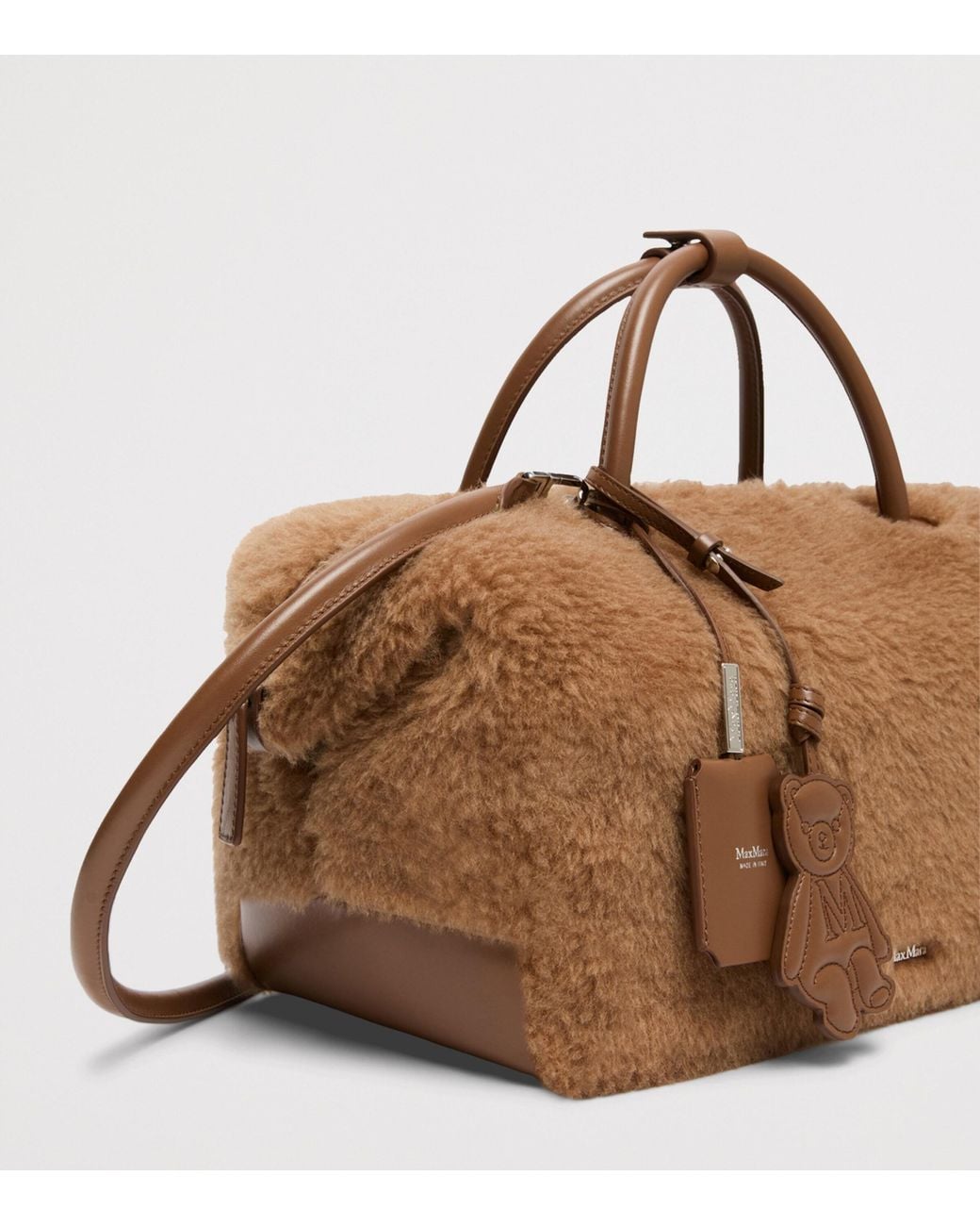 Max Mara Brown Teddy Top-Handle Bag
