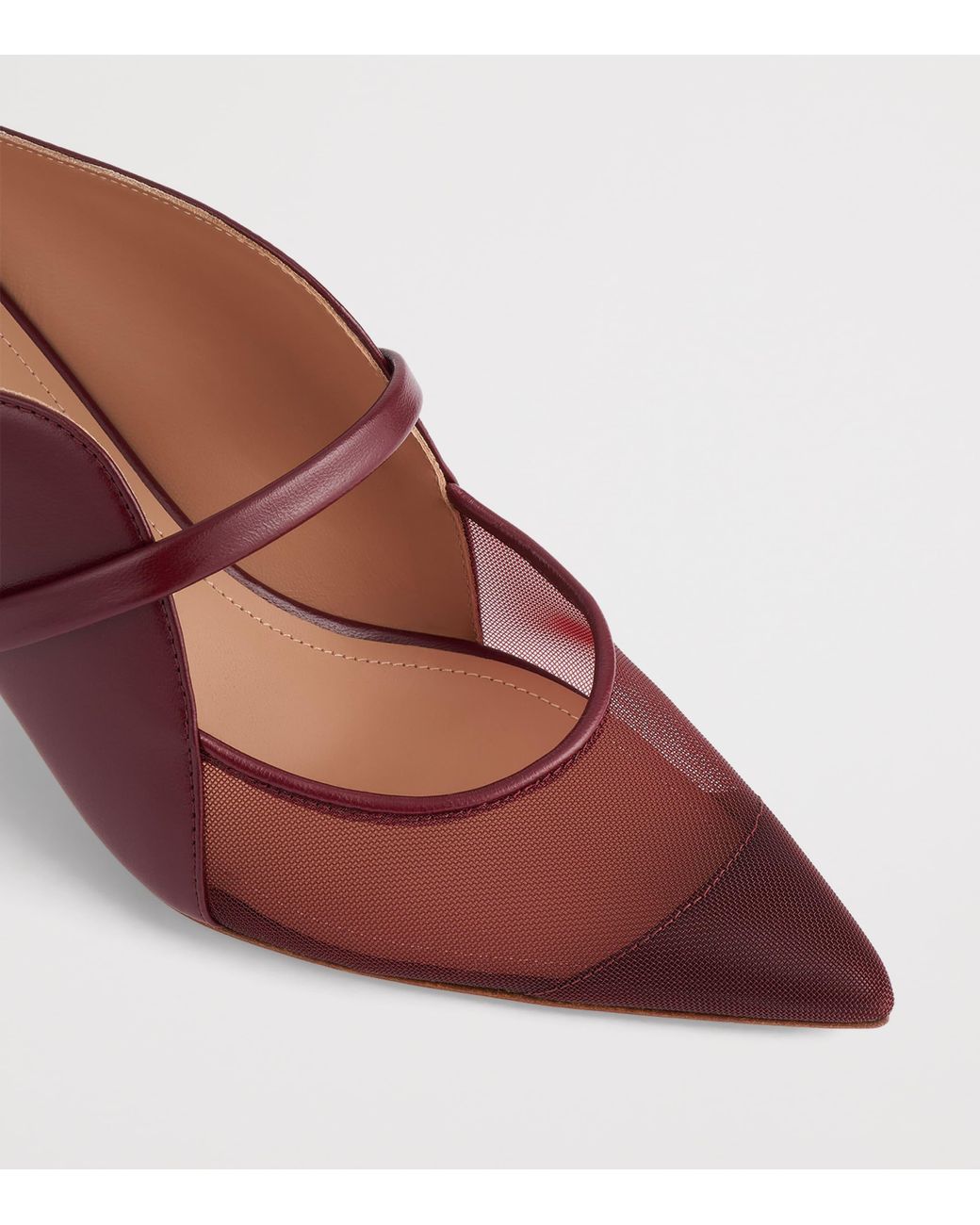 Malone Souliers Purple Leather And Mesh Maureen Heeled Mules 45