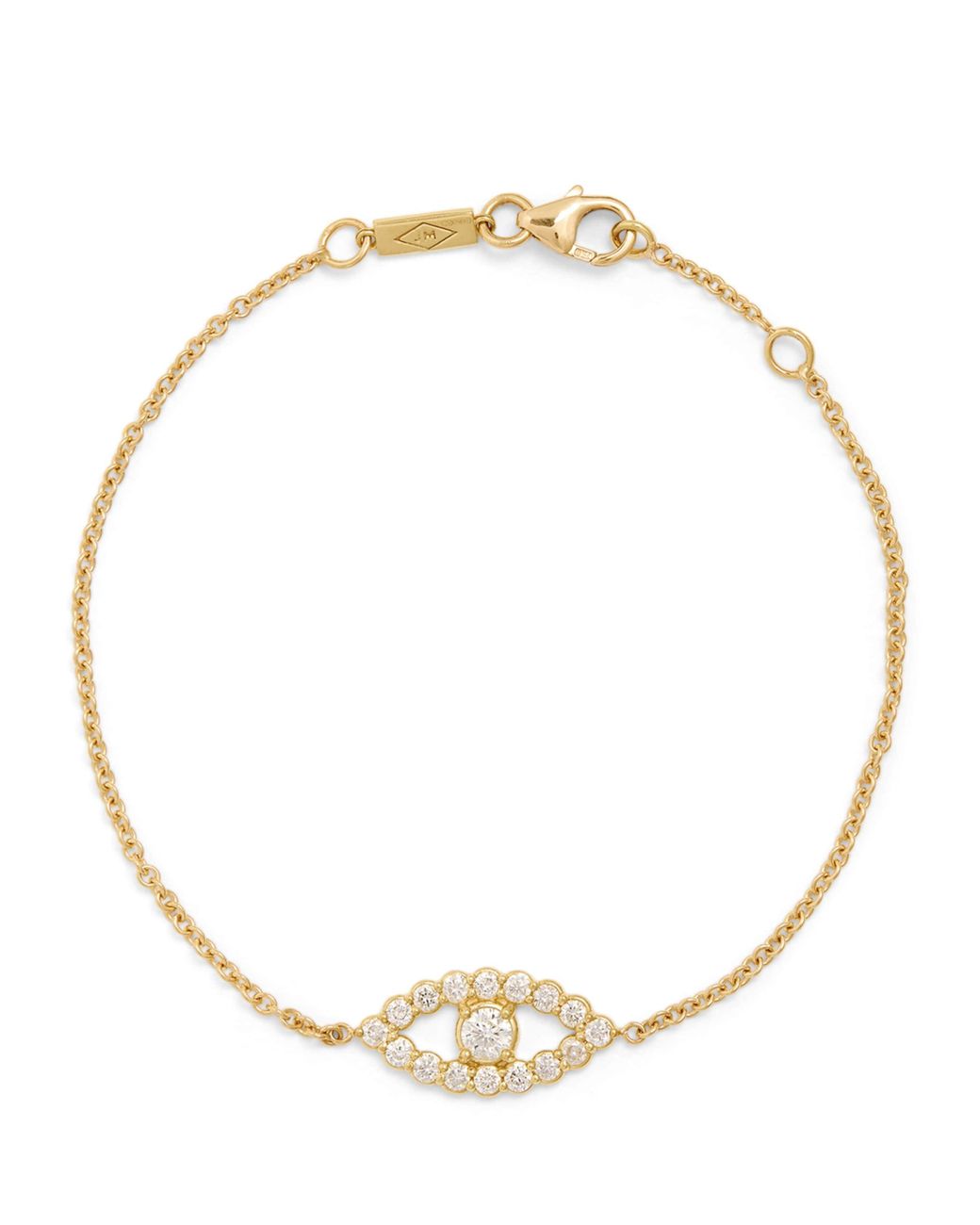 Jennifer Meyer Metallic Medium And Diamond Edith Evil Eye Bracelet