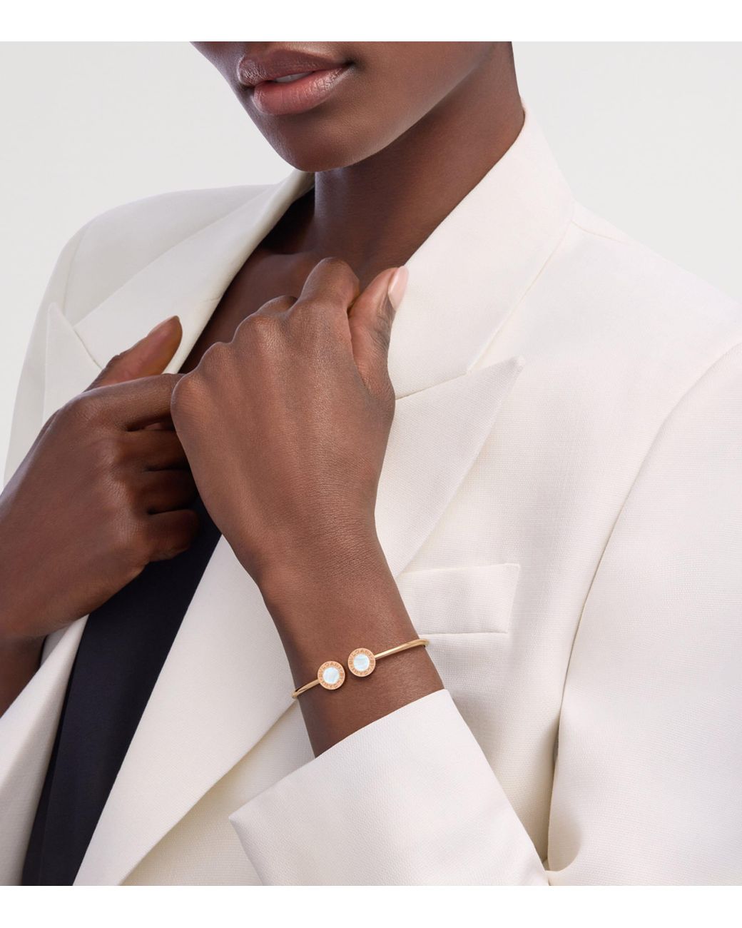 BVLGARI White And Mother-Of-Pearl Bangle