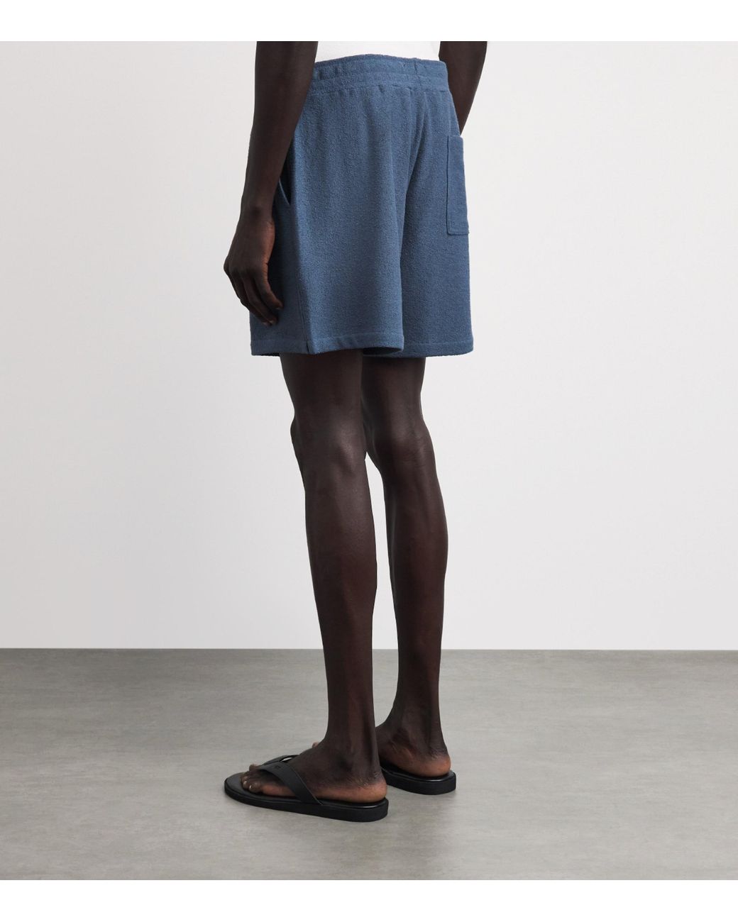 PAIGE Blue Bouclé Elijah Shorts for men