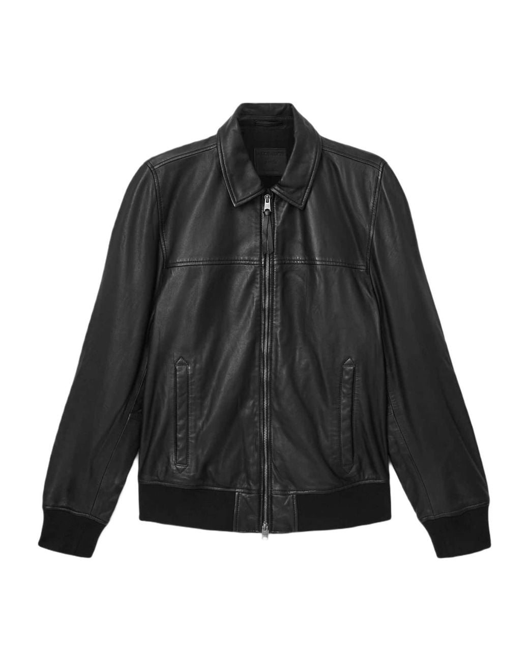 AllSaints Black Rashford Leather Jacket for men