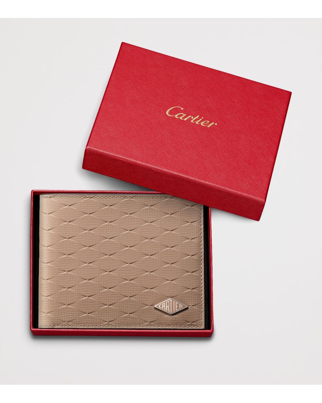 Cartier Natural Leather Losange Wallet for men
