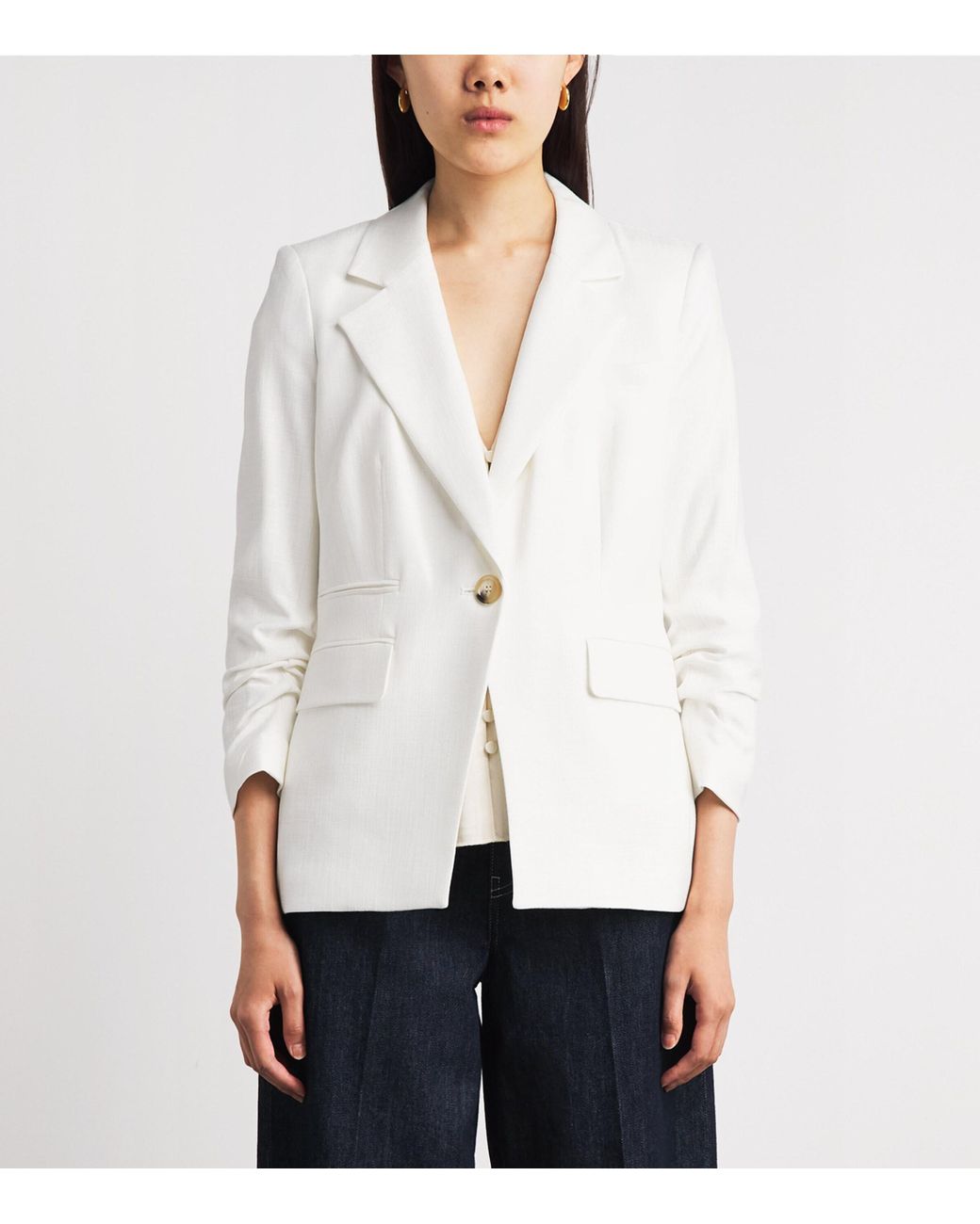 Veronica Beard White Battista Dickey Blazer
