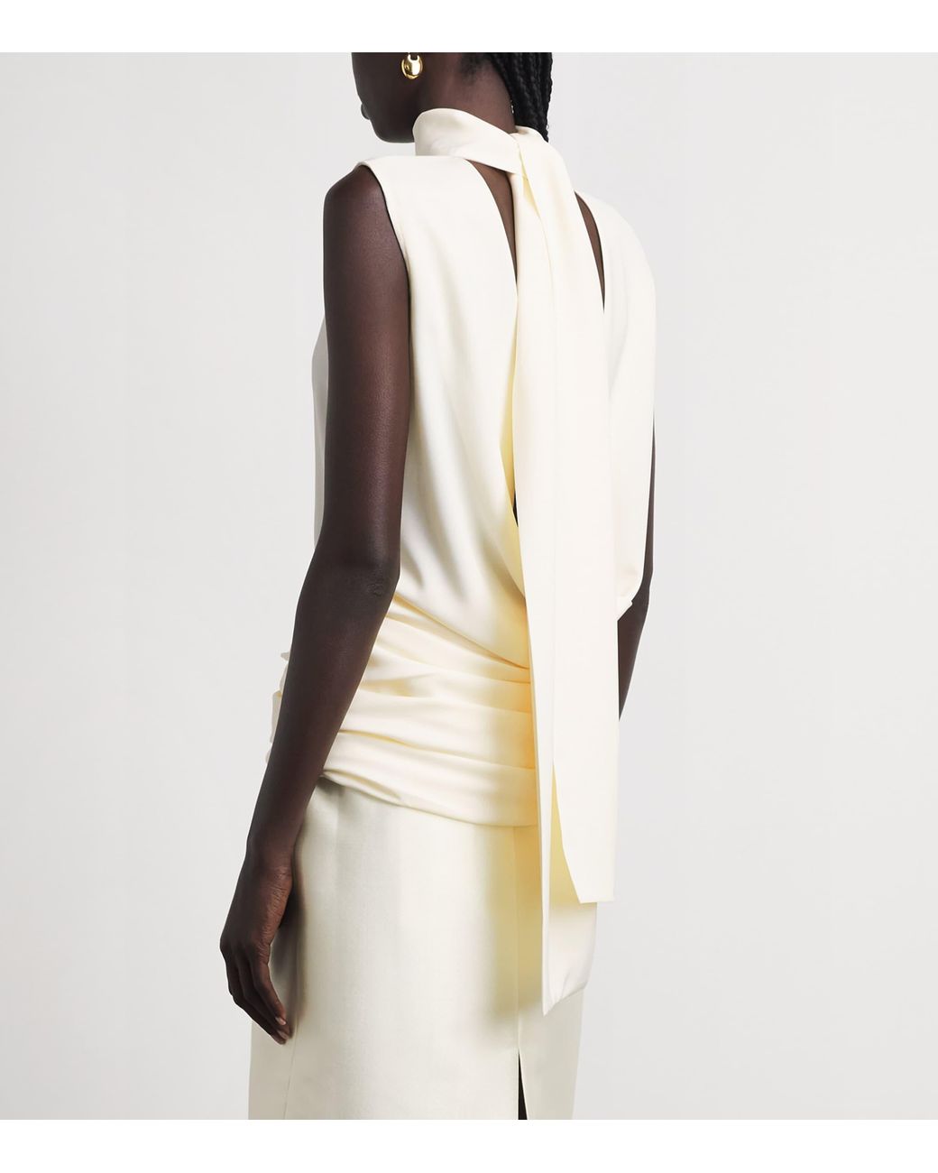 Voranida White Sleeveless Etta Blouse