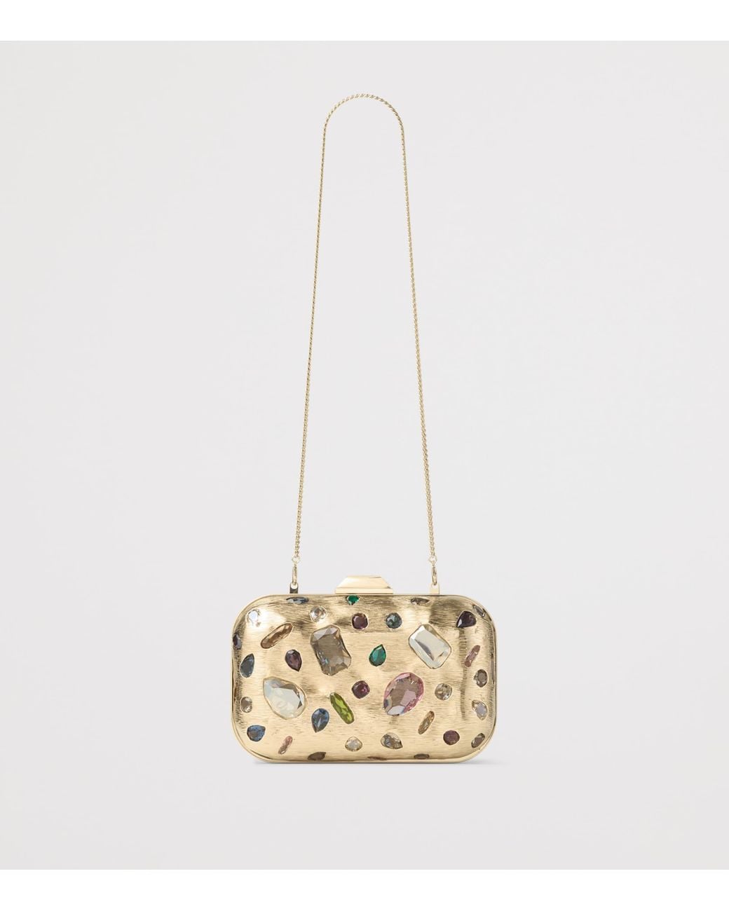 Jimmy Choo Natural Crystal-Embellished Cloud Clutch Bag