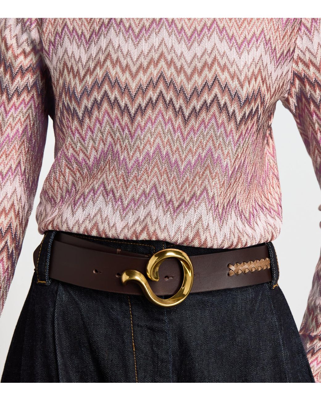 Missoni Pink Zigzag Crew-Neck Sweater