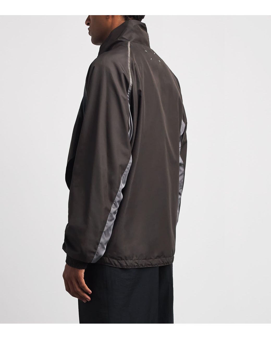Maison Margiela Gray Contrast Panel Track Jacket for men