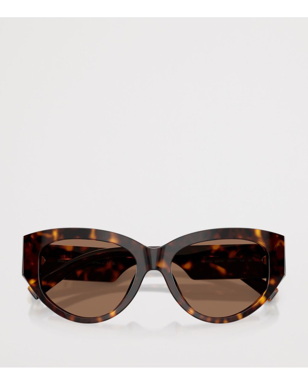 Dolce & Gabbana Brown Tortoiseshell Cat Eye Sunglasses