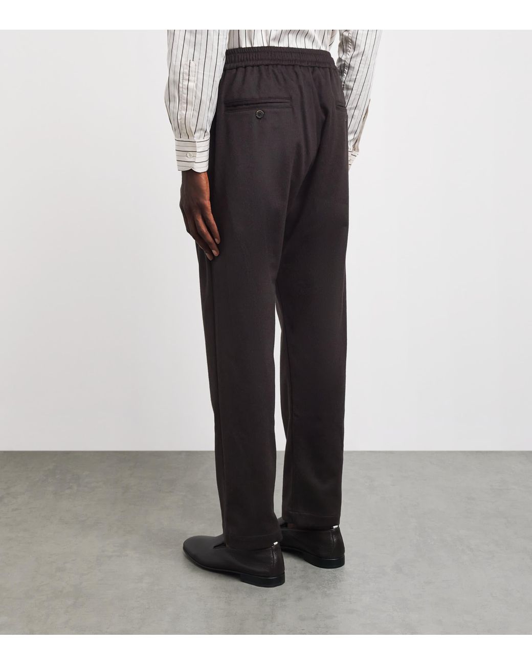 Barena Black Cashmere Straight Trousers for men