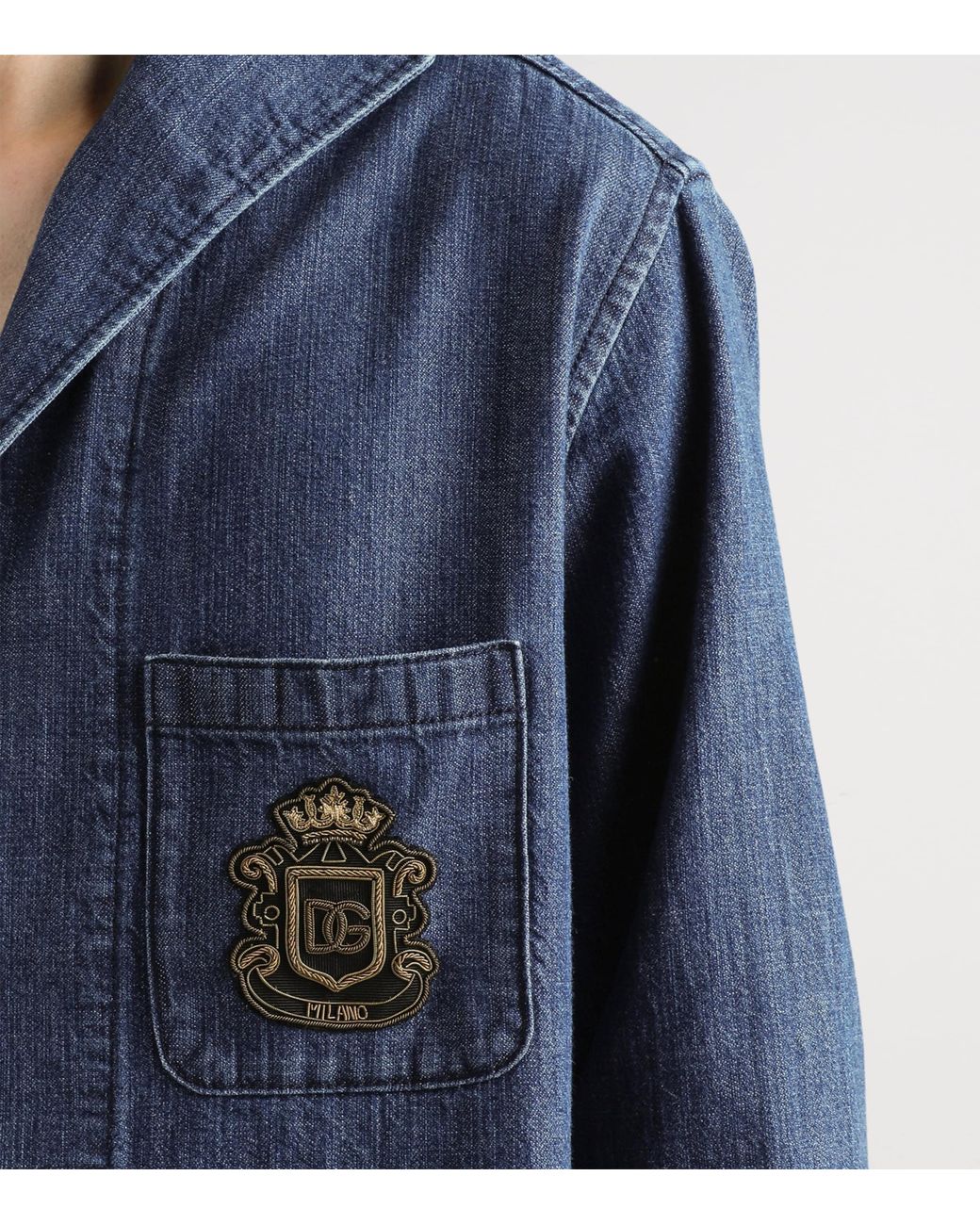 Dolce & Gabbana Blue Denim Shirt for men