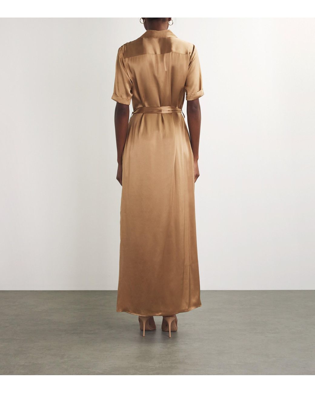 L'Agence Silk Klement Shirt Dress in Natural | Lyst L'Agence Silk Klement Shirt Dress in Natural | Lyst