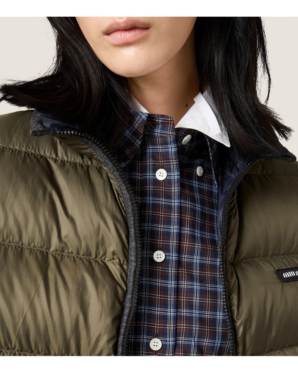 Miu Miu Green Light Ponge Padded Vest