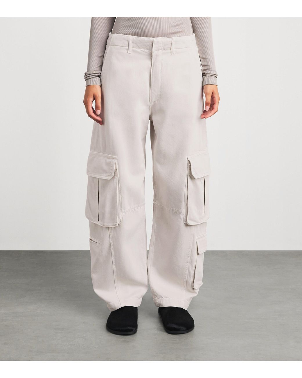 Agolde White Ambika Cargo Trousers