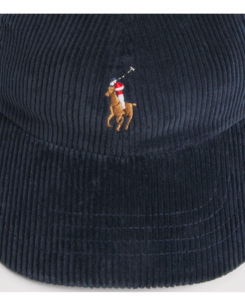 Polo Ralph Lauren Blue Stretch-Cotton Corduroy Polo Pony Baseball Cap for men