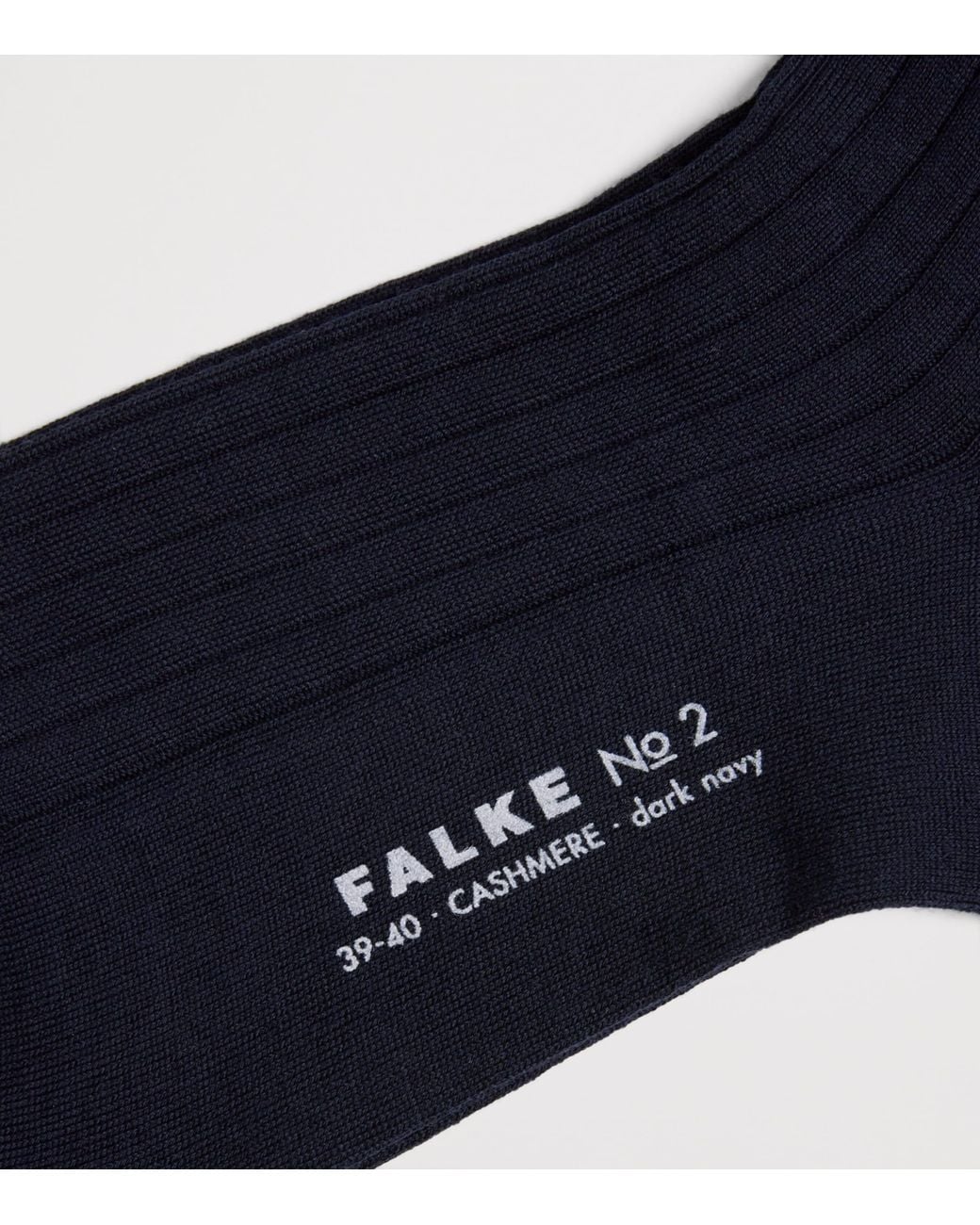 Falke Blue Cashmere-Blend No.2 Long Socks for men