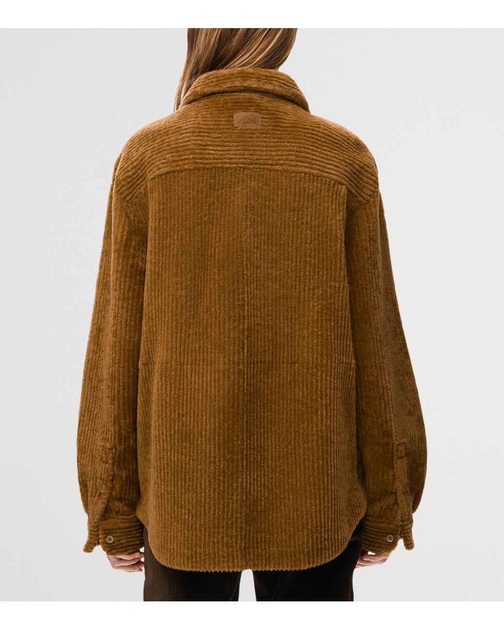 Loewe Brown Corduroy Merino Shearling Overshirt