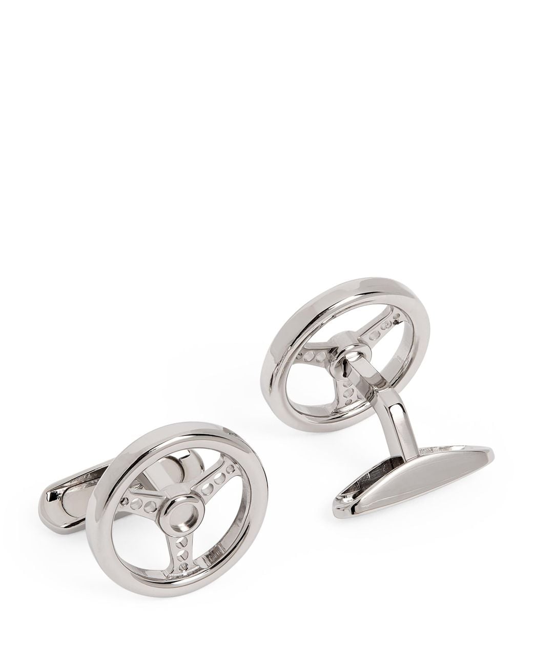 Chopard White Racing Steering Wheel Cufflinks for men