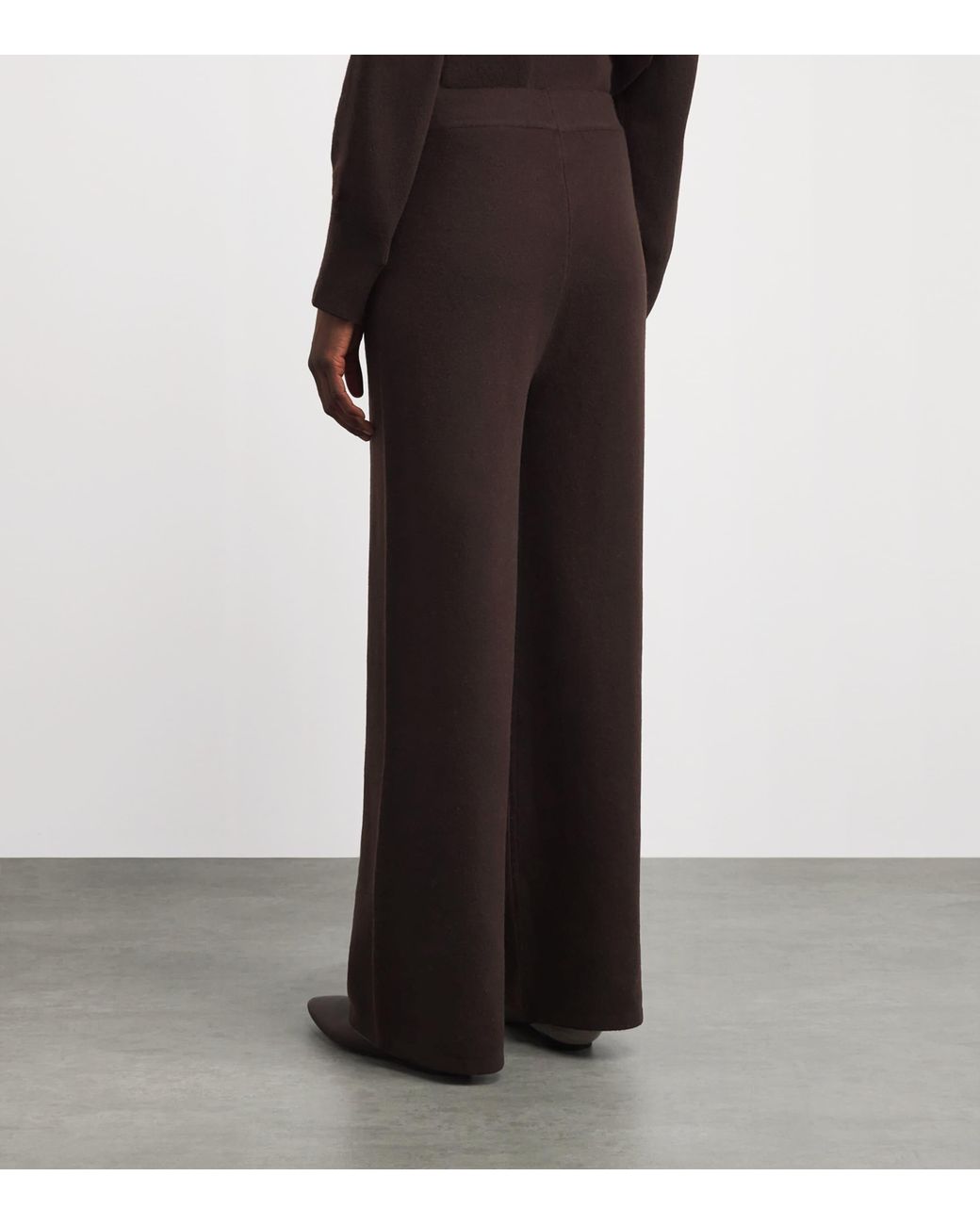 Yves Salomon Brown Merino Wool Straight Trousers