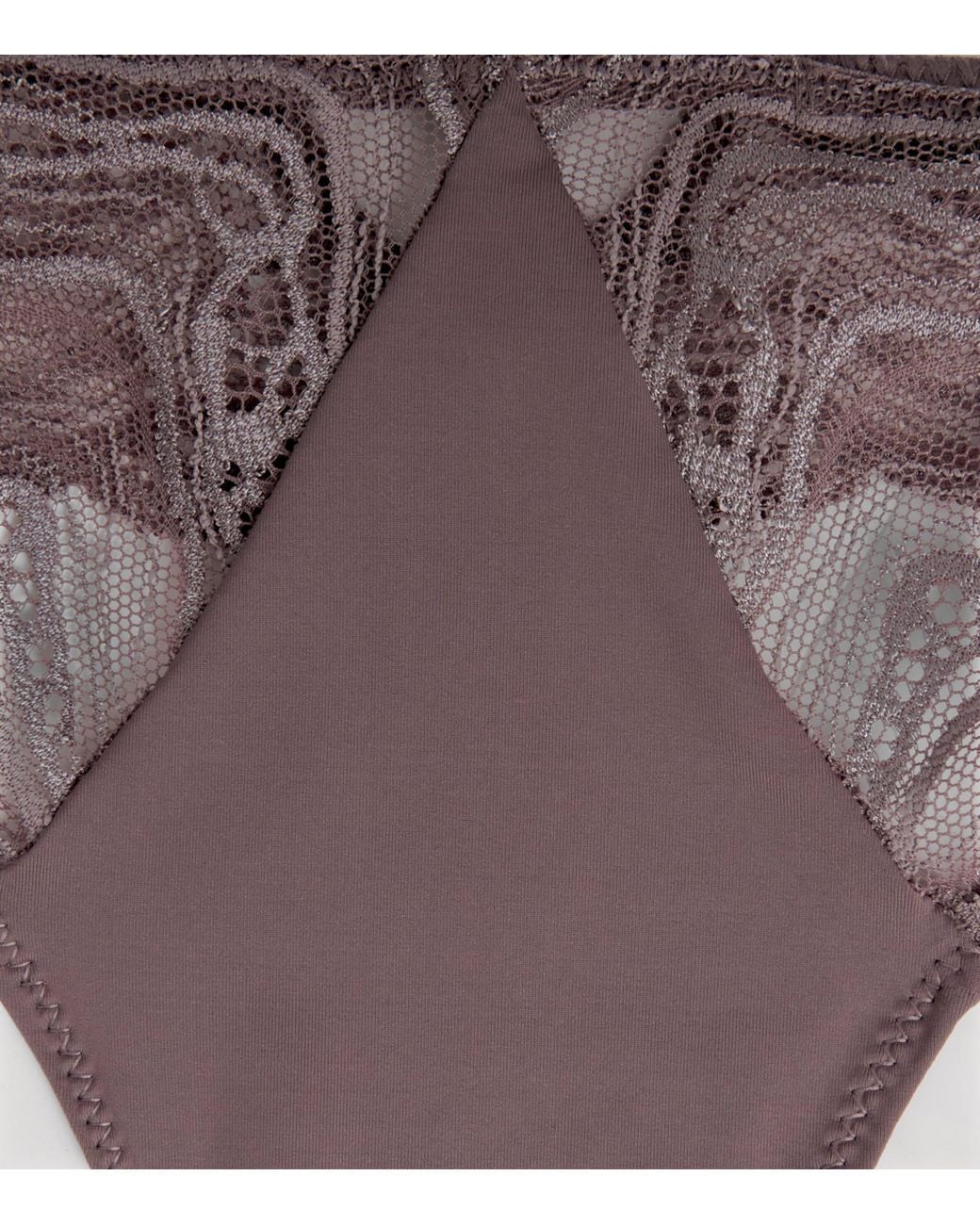 Calvin Klein Gray Lace Sensual Stretch Thong