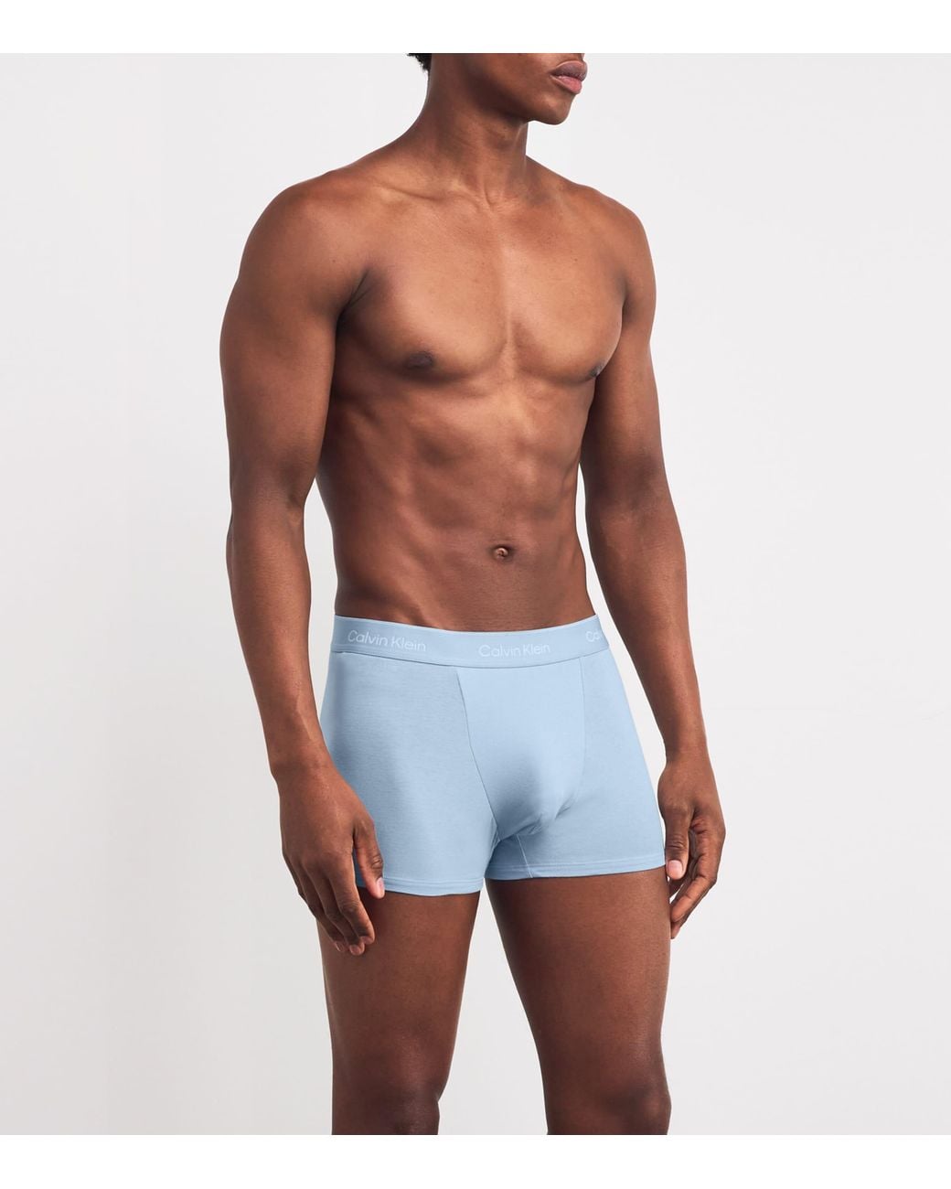 Calvin Klein Blue Cotton Stretch Relaxed Icon Boxers for men