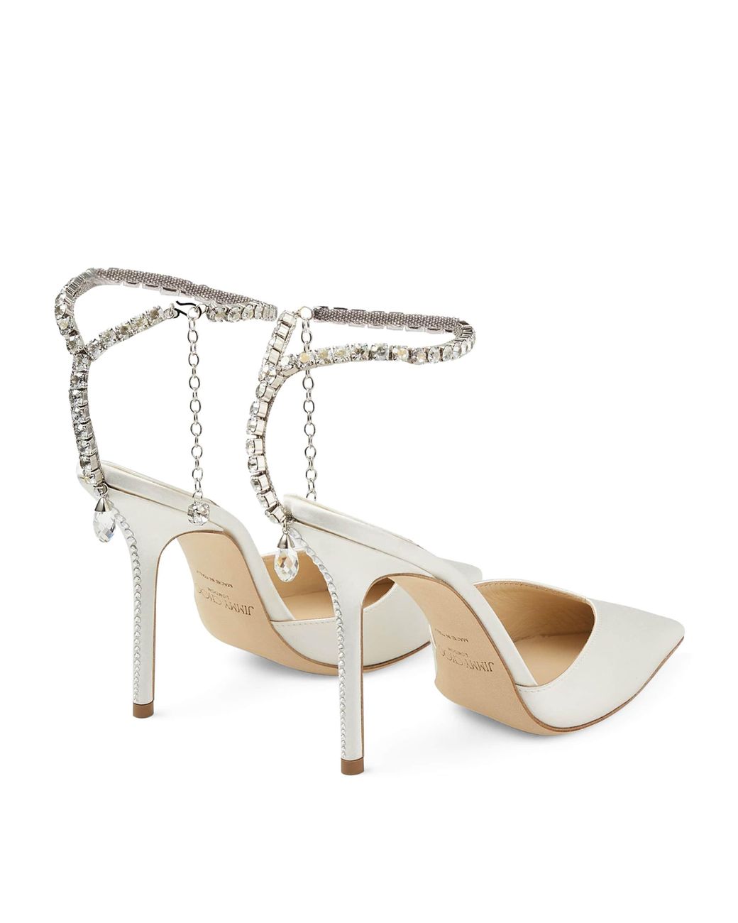 Jimmy Choo Metallic Saeda 100 Satin Pumps