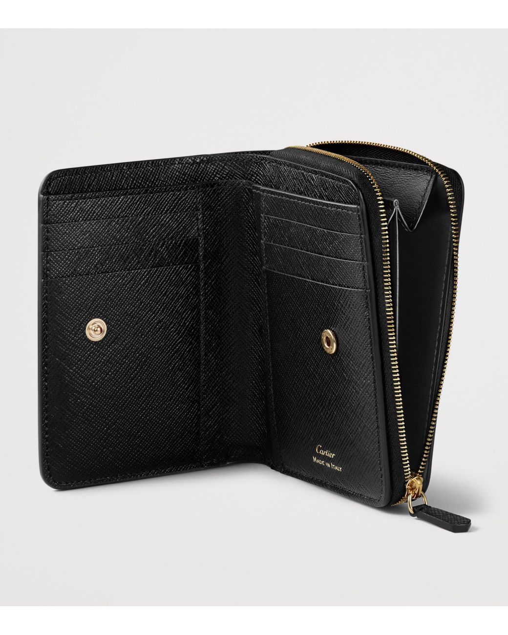 Cartier Black Leather C De Wallet