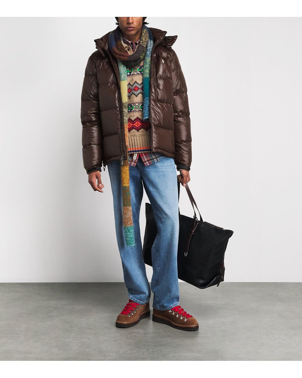 Polo Ralph Lauren Brown Glossed Gorham Puffer Jacket for men