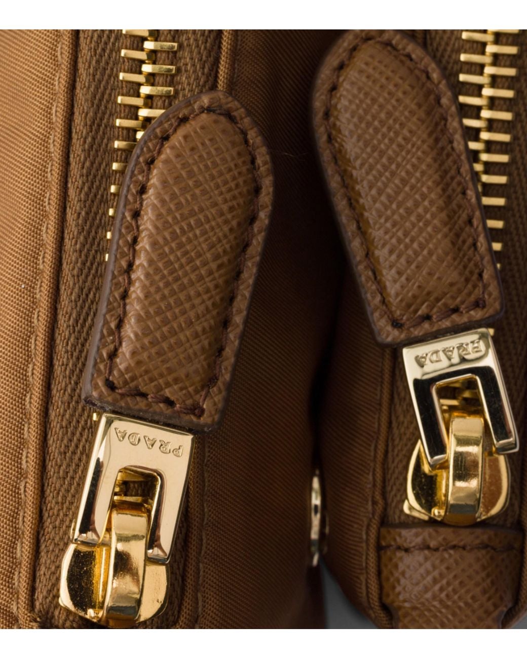 Prada Brown Re-Nylon And Saffiano Leather Shoulder Bag