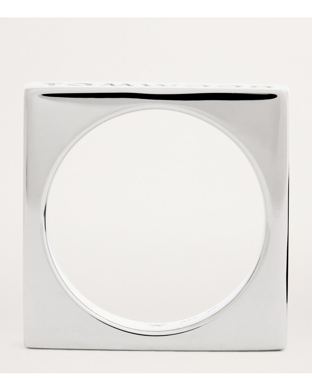 Tom Wood Metallic Sterling Square Ring for men