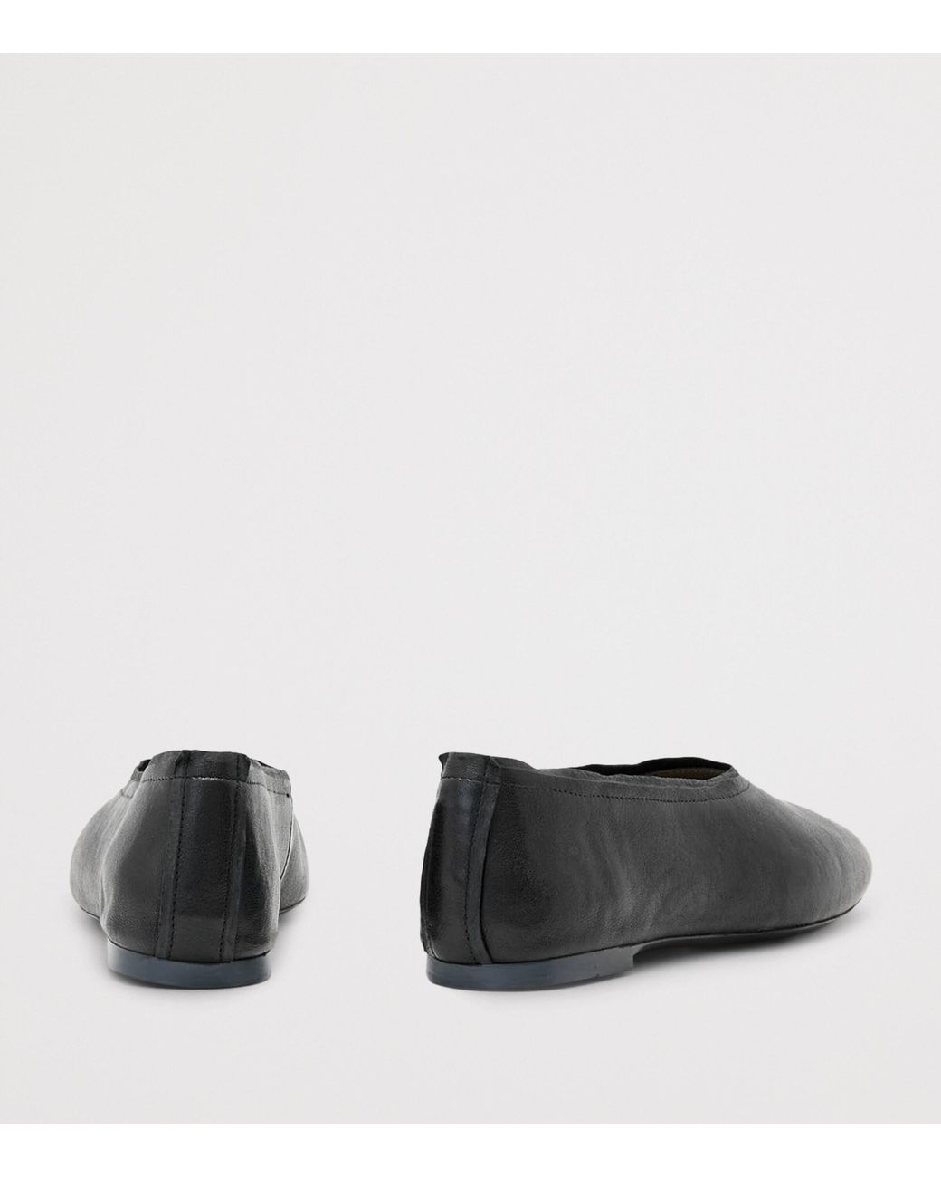 AllSaints Black Leather Hailee Ballet Flats