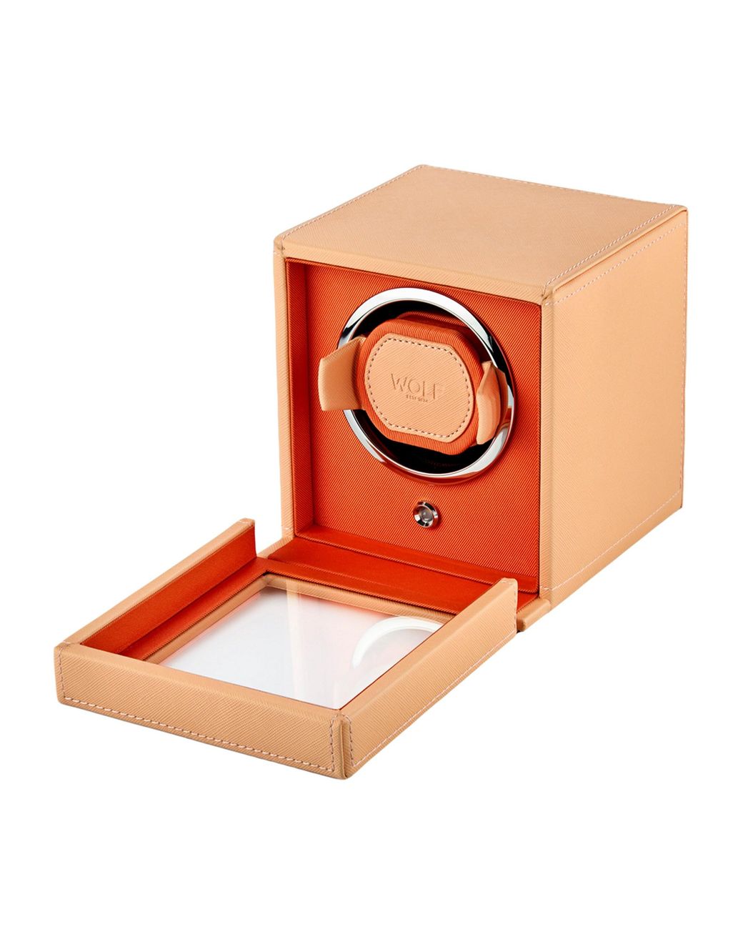 Wolf Orange Cub Watch Winder With Cover