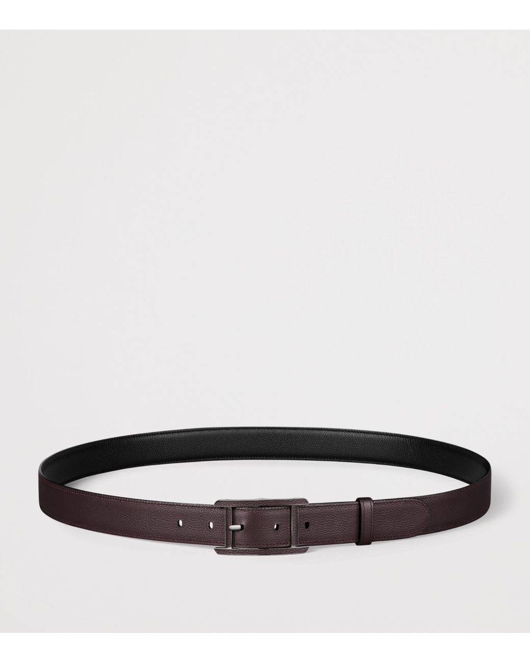 Cartier Black Leather Reversible Tank De Belt for men