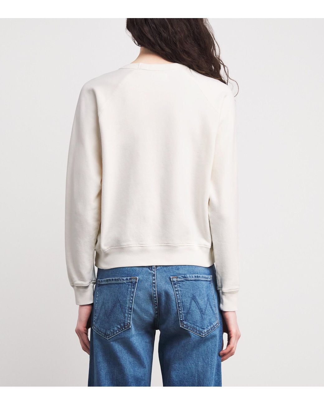 Mother White Cotton The Concert Logo Sweatshirt