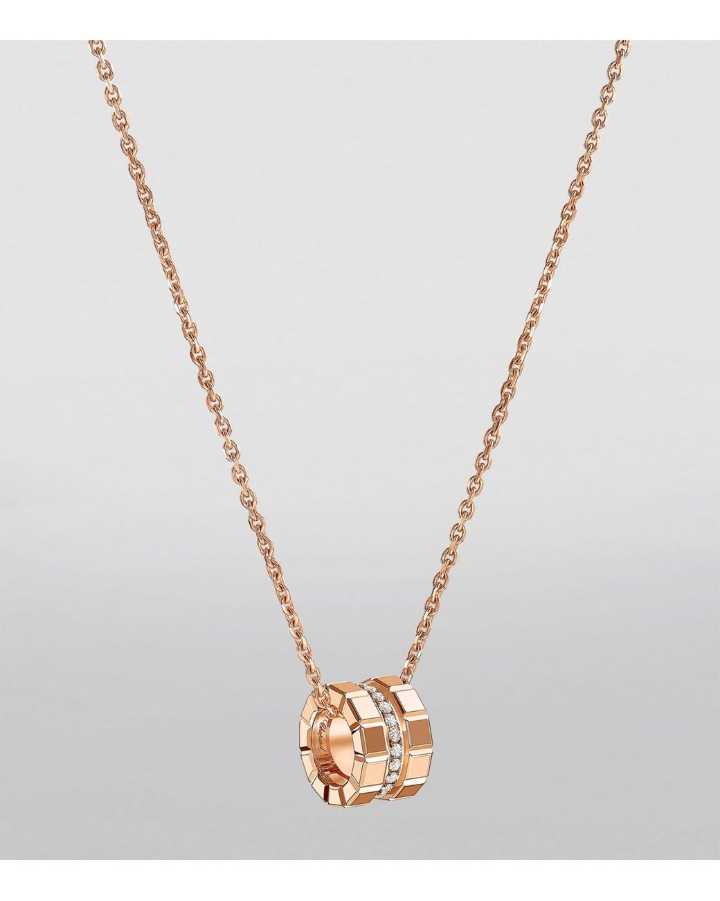 Chopard Metallic And Diamond Ice Cube Necklace