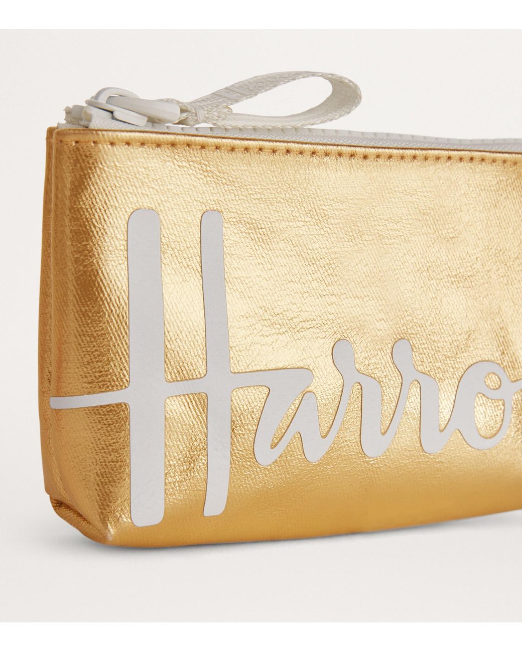 Harrods Natural Cotton Logo Coin Purse