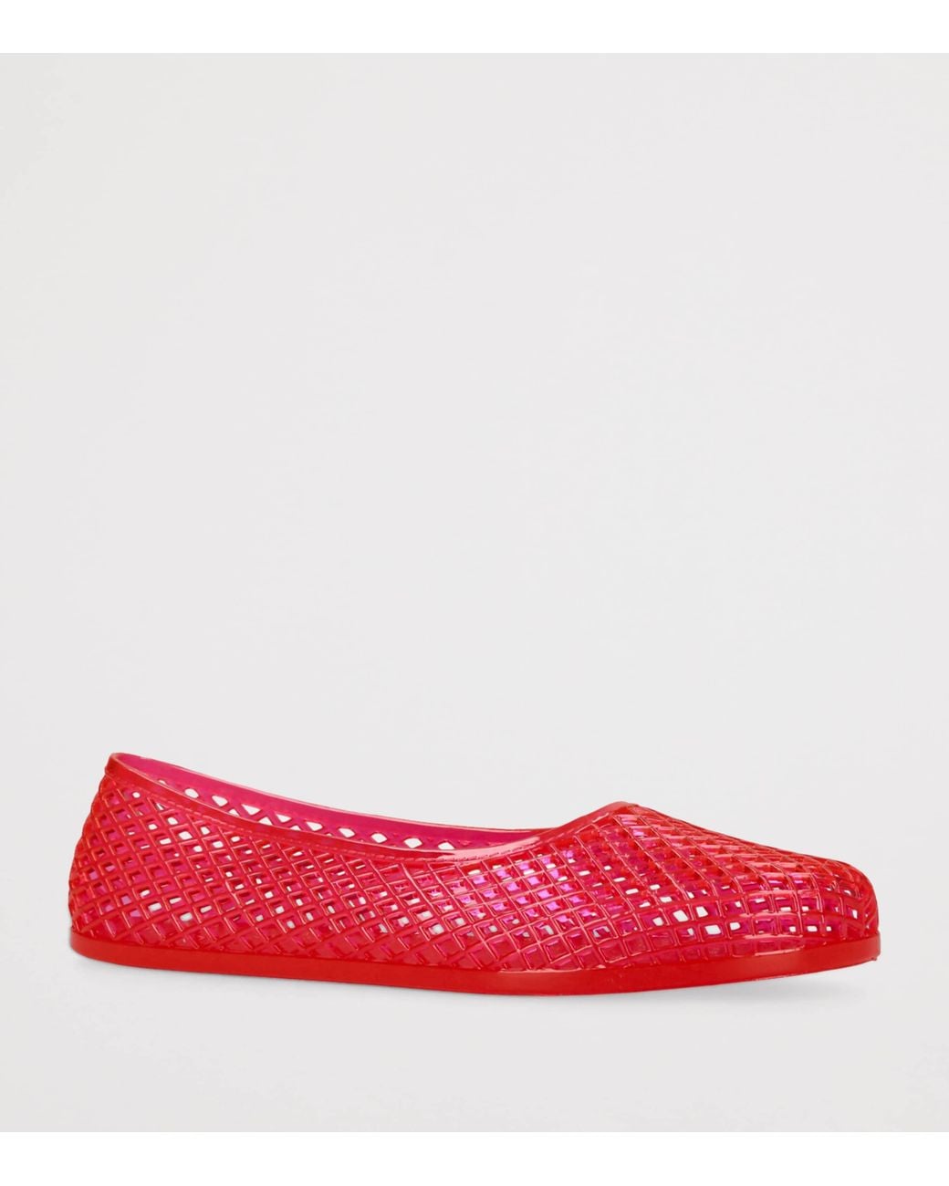 Ancient Greek Sandals Red Jelly Iro Ballet Flats