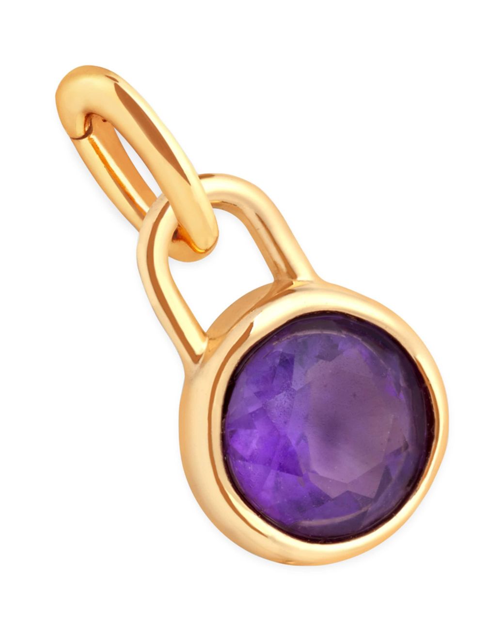 Astrid & Miyu Metallic Plated February Birthstone Charm
