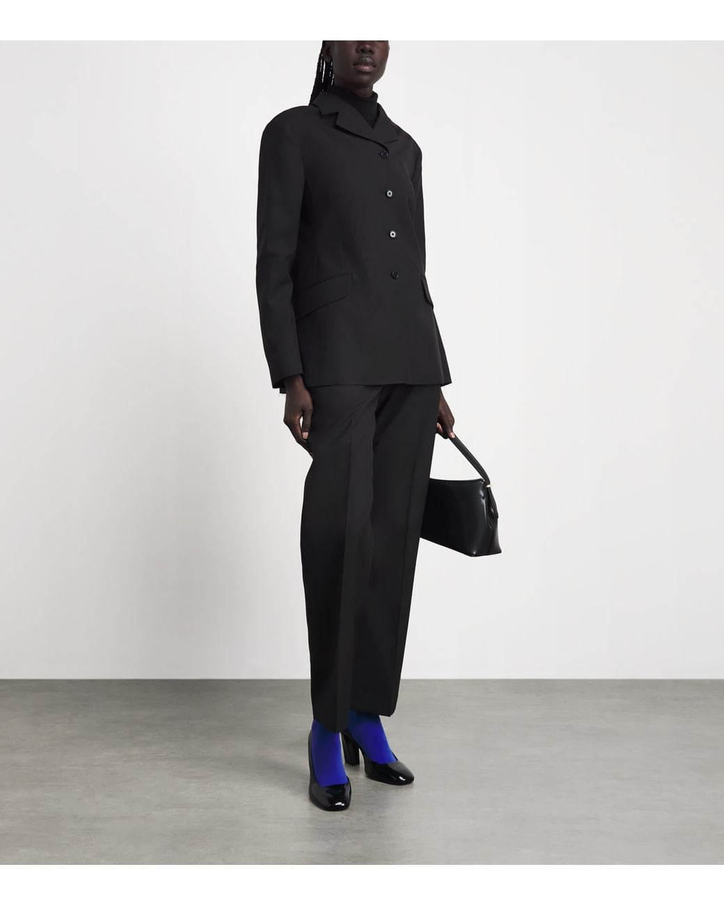 Jil Sander Blue Virgin Wool Tailored Trousers