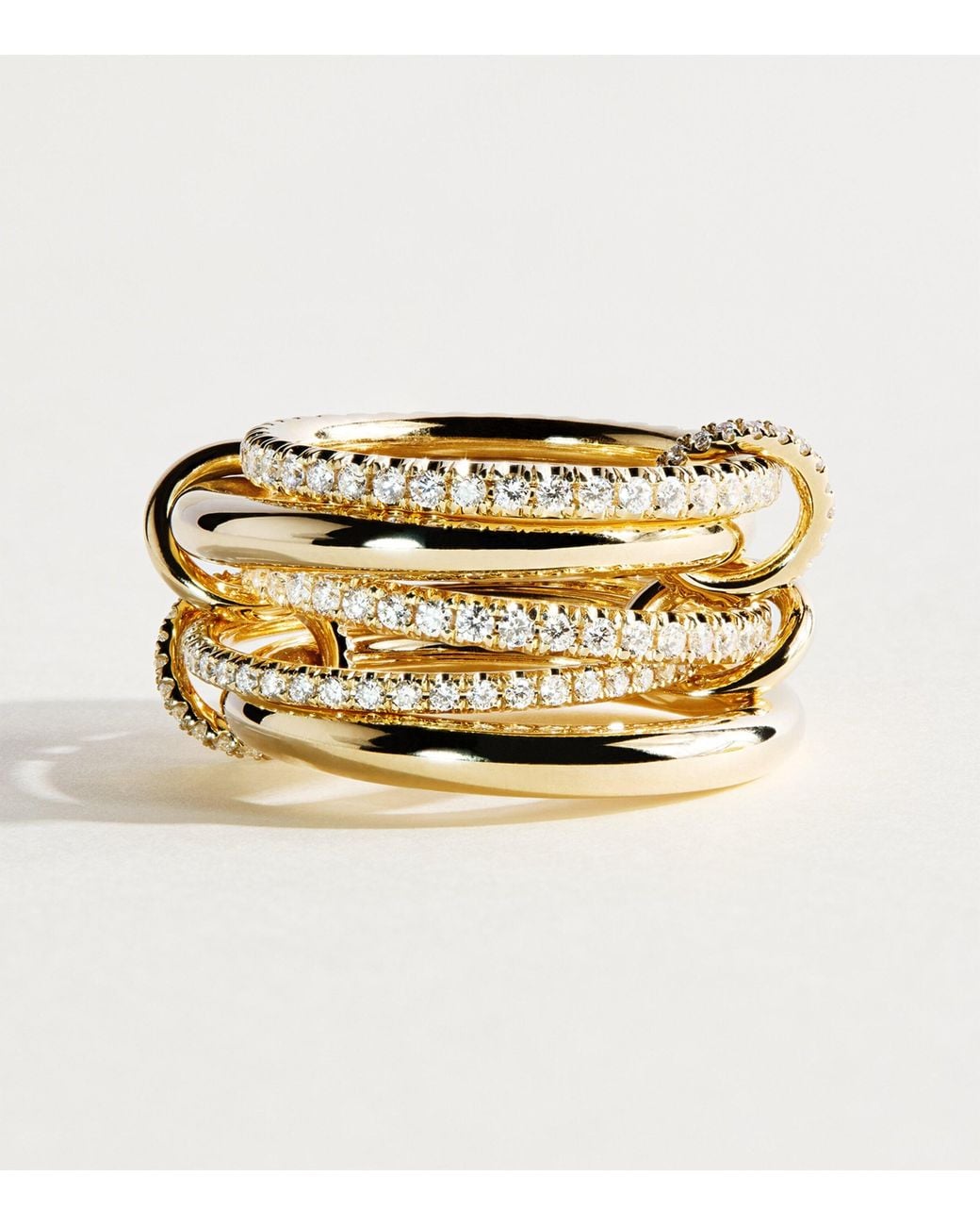 Spinelli Kilcollin Metallic Petite And Diamond Aquarius Ring