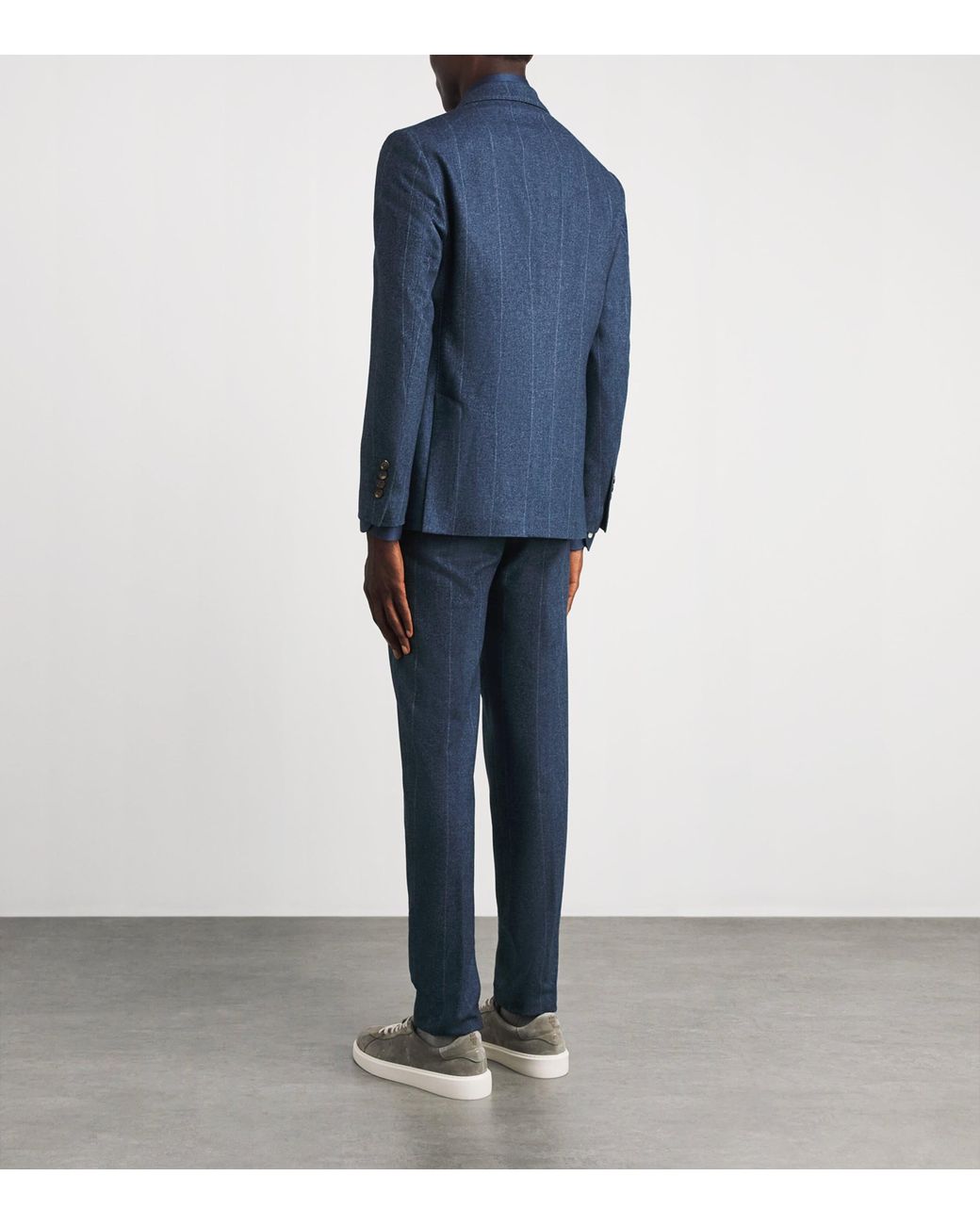 Eleventy Blue Wool-Cotton-Cashmere 2-Piece Suit for men