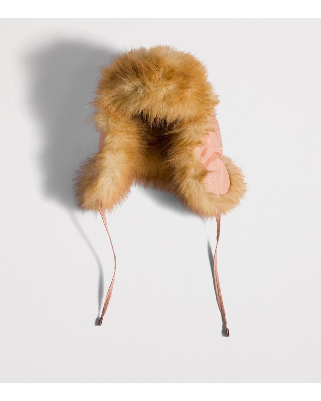 Miu Miu Natural Faux Fur-Trimmed Trapper Hat