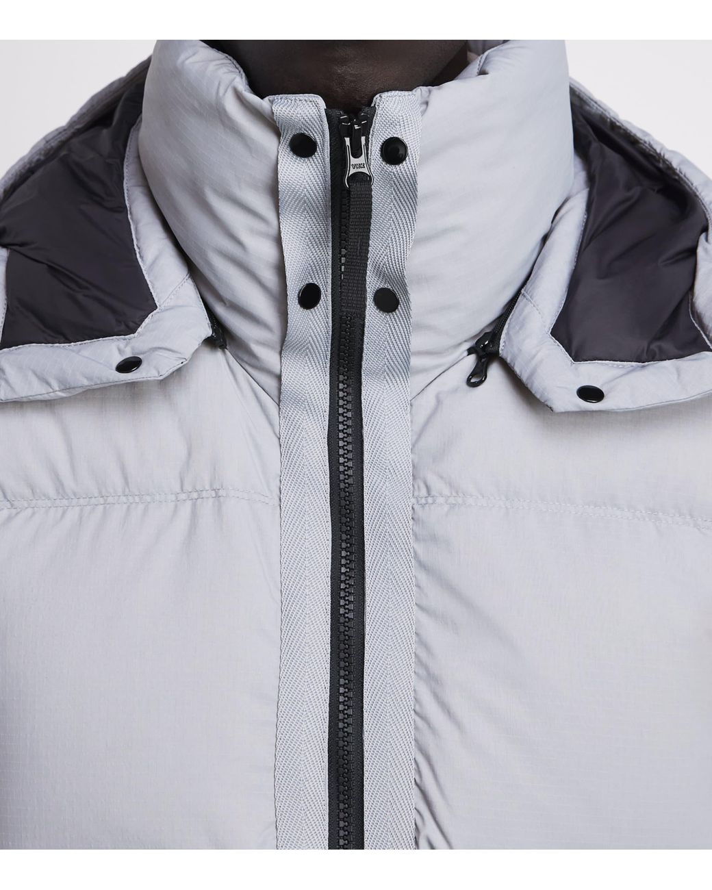 Stone Island Gray Down Puffer Jacket for men