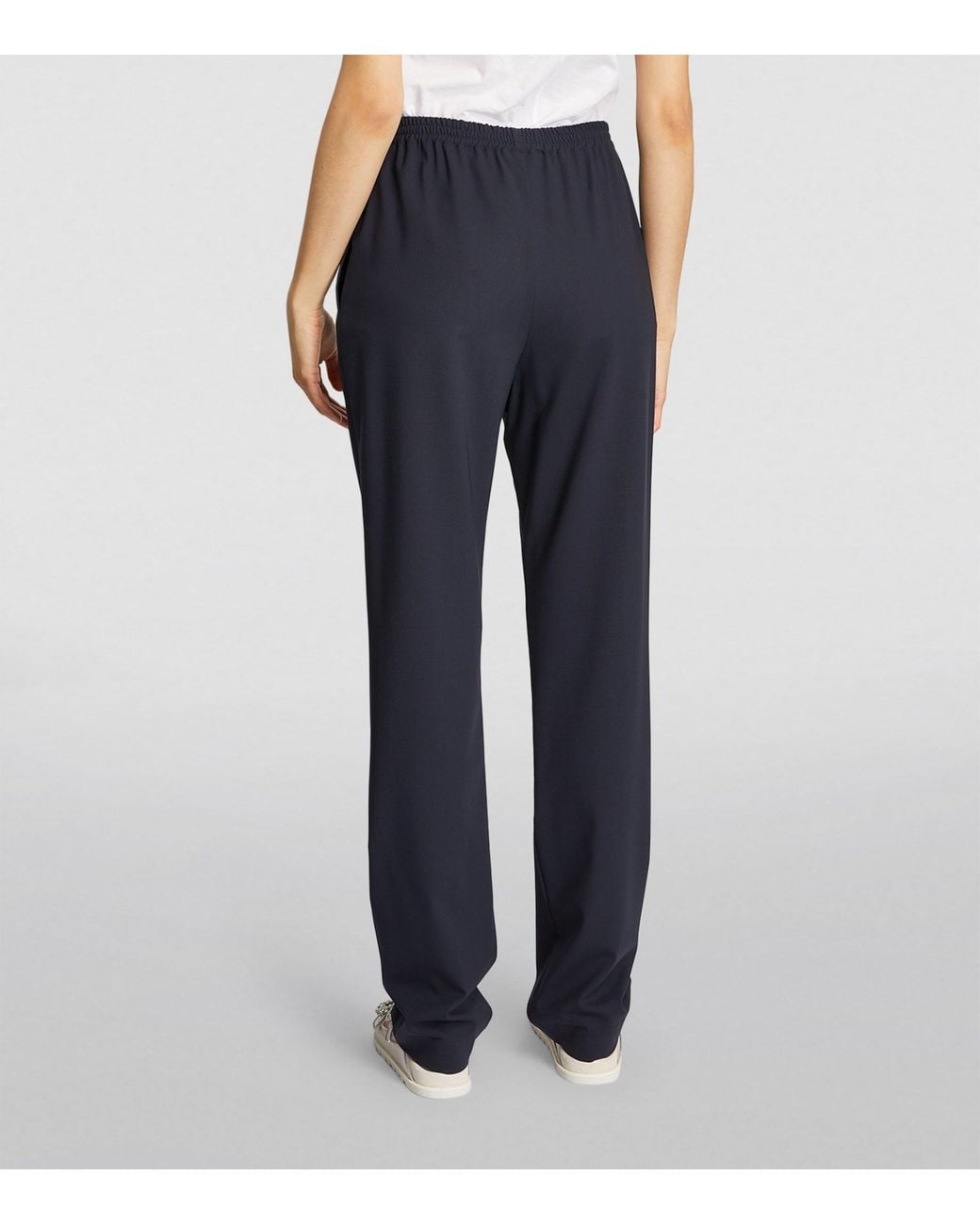 Eskandar Blue Wool Tapered Trousers