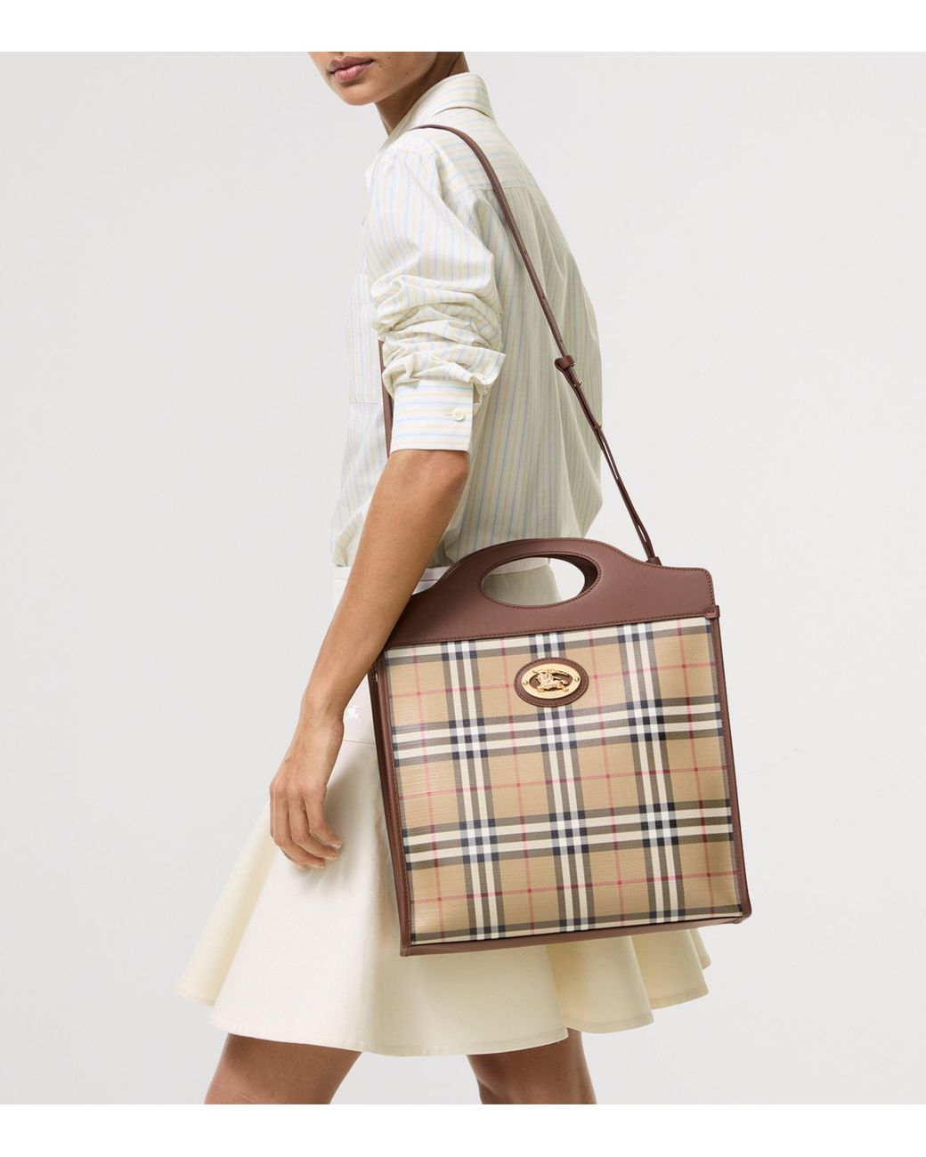 Burberry Brown Small Check Pocket Bag