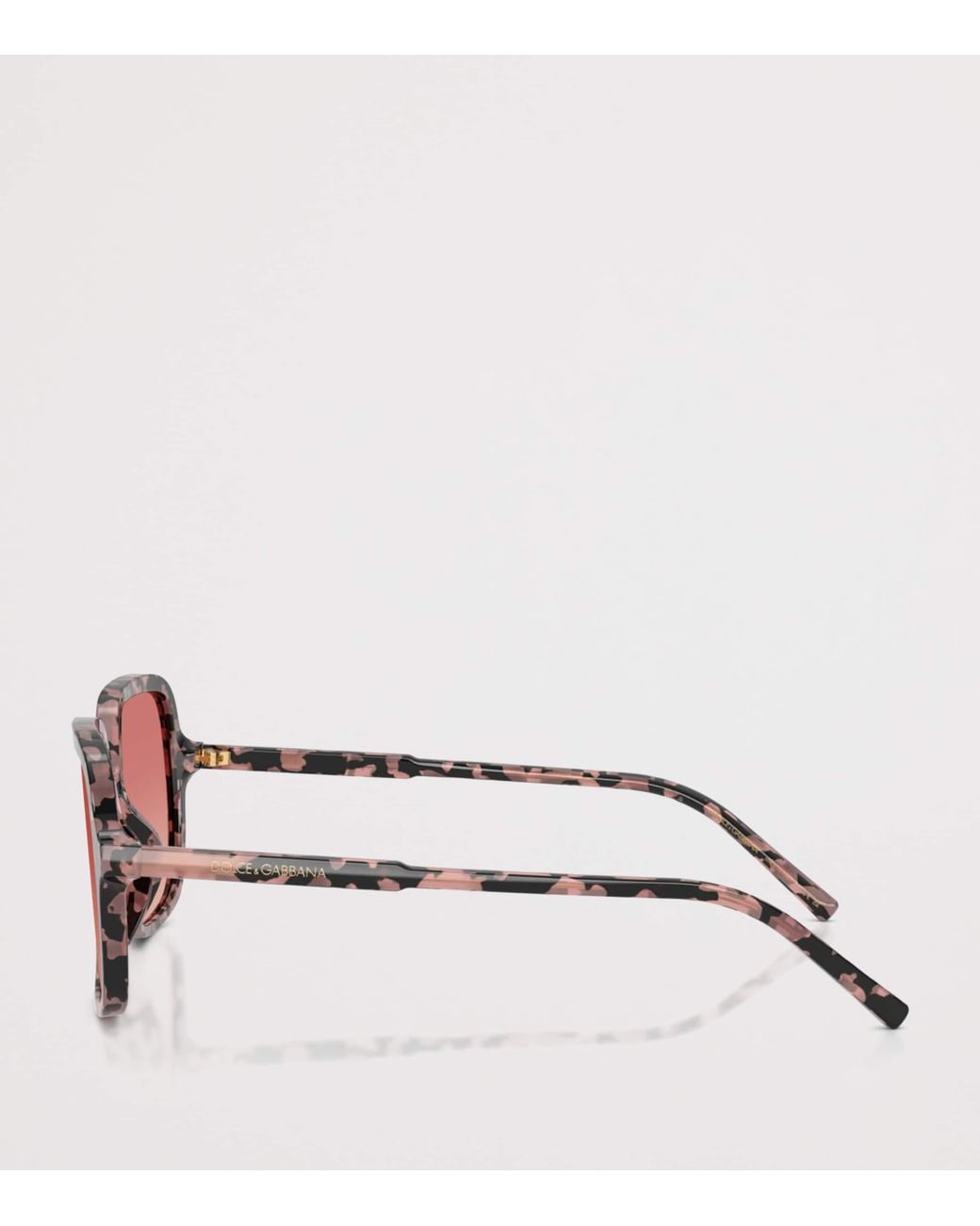 Dolce & Gabbana Pink Camouflage Print Square Sunglasses
